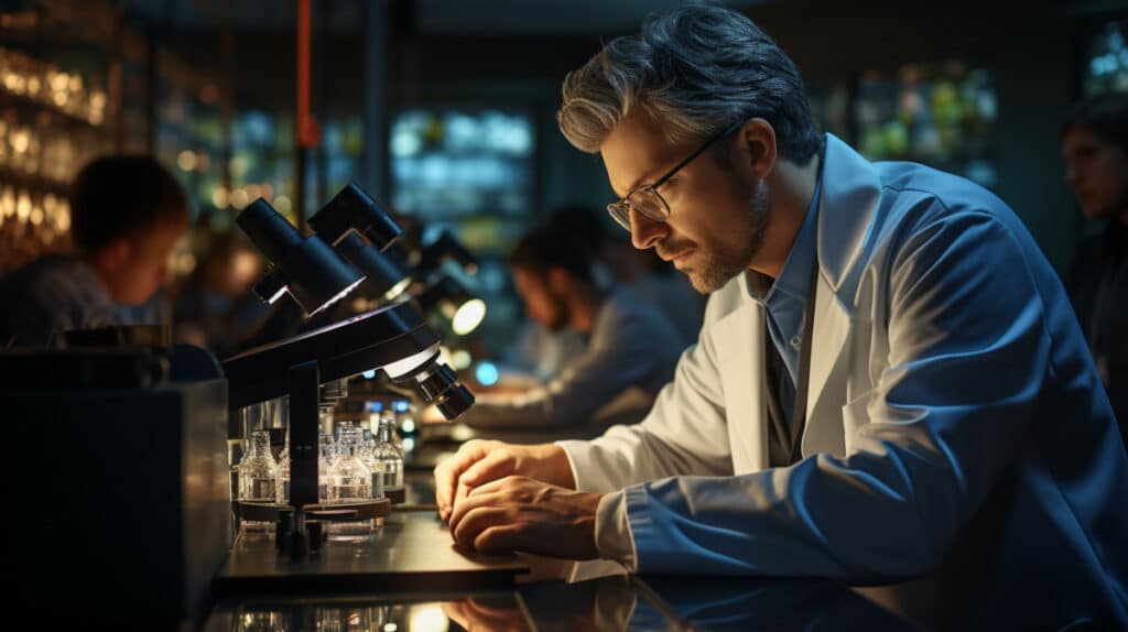 lab setting with a scientist|yourhealthyprostate.com-Your Healthy Prostate