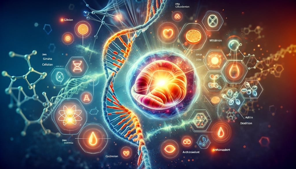 DNA helix a glowing mitochondrion|yourhealthyprostate.com-Your Healthy Prostate